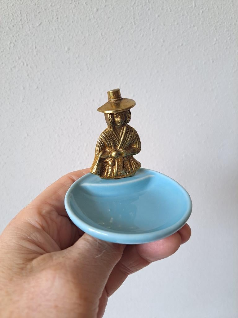 Schoteltje van porselein en messing Wade "Bouldray" D8xH8cm, Ophalen of Verzenden, Gebruikt, Fantasy