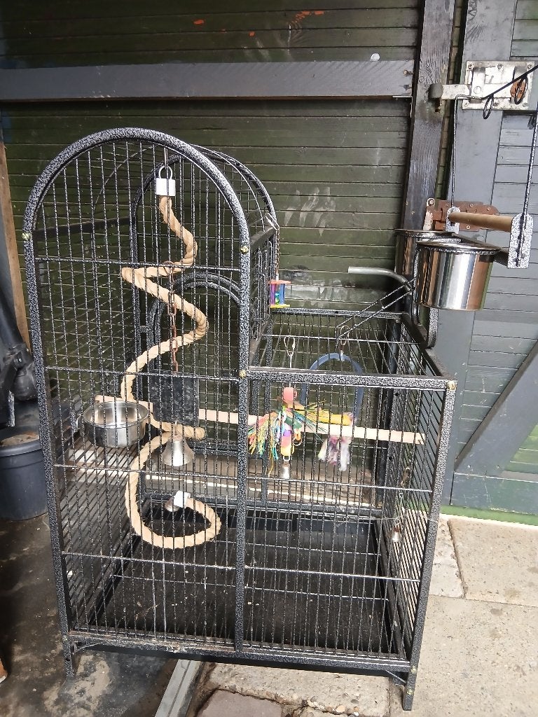 Vogelkooi, Dieren en Toebehoren, Vogels | Hokken en Kooien, Ophalen, Gebruikt, Metaal, Vogelkooi