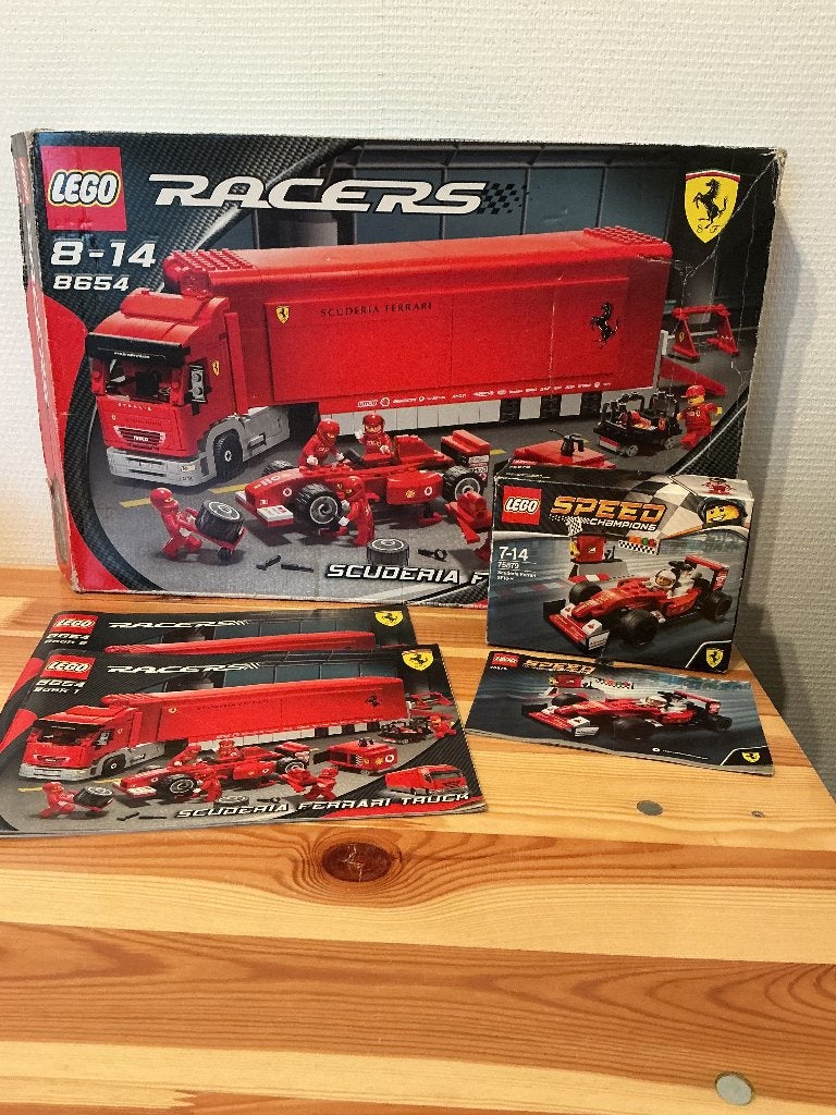 Lego set 8654 Scuderia Ferrari Truck plus set 75879, Lego, Ophalen of Verzenden, Zo goed als nieuw, Racers