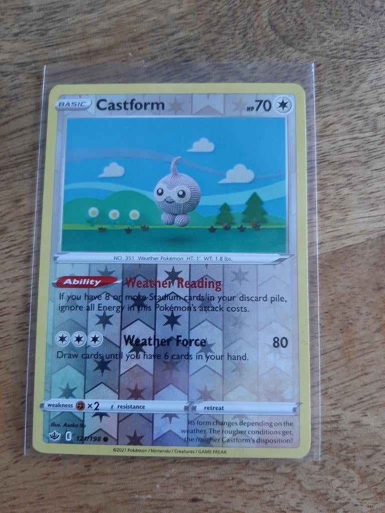 Castform #121, Reverse Holo, Pokemon Chilling Reign, Ophalen of Verzenden, Nieuw, Losse kaart