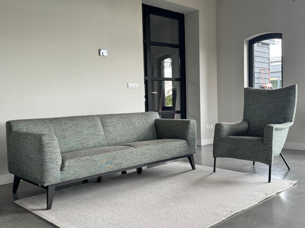 Leolux Pode Fauteuil en 2-zitsbank - Zo goed als nieuw, X, Verzenden, 150 tot 200 cm, Driepersoons
