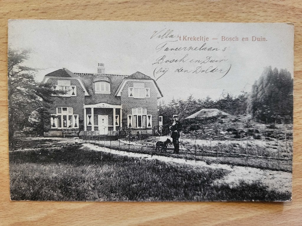 ansicht BOSCH en DUIN Krekeltje Zeist Biltseweg, Ophalen, Voor 1920, Utrecht