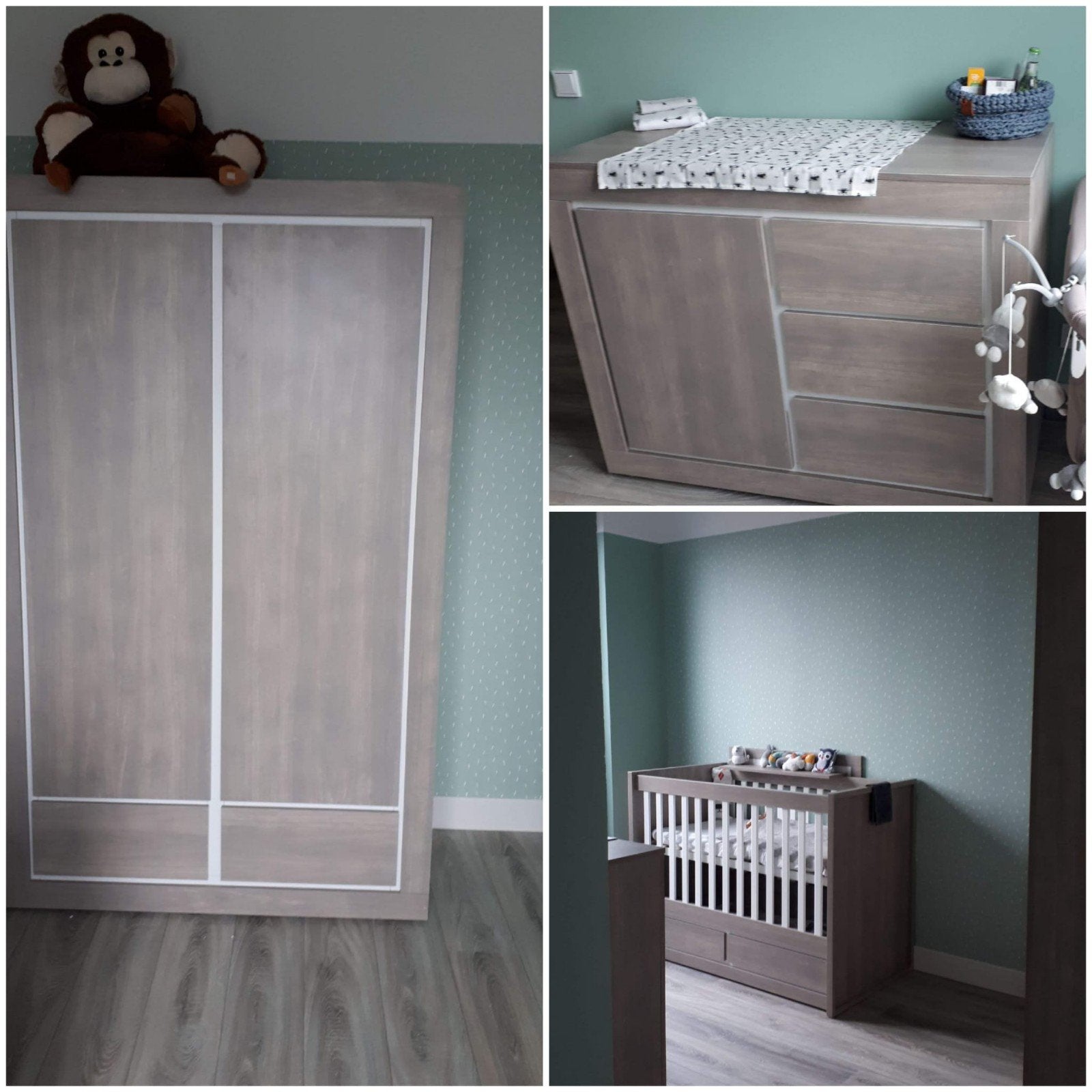 Complete Babykamer Set: Ledikant, Commode en Kledingkast, Ophalen, Gebruikt, Jongetje of Meisje