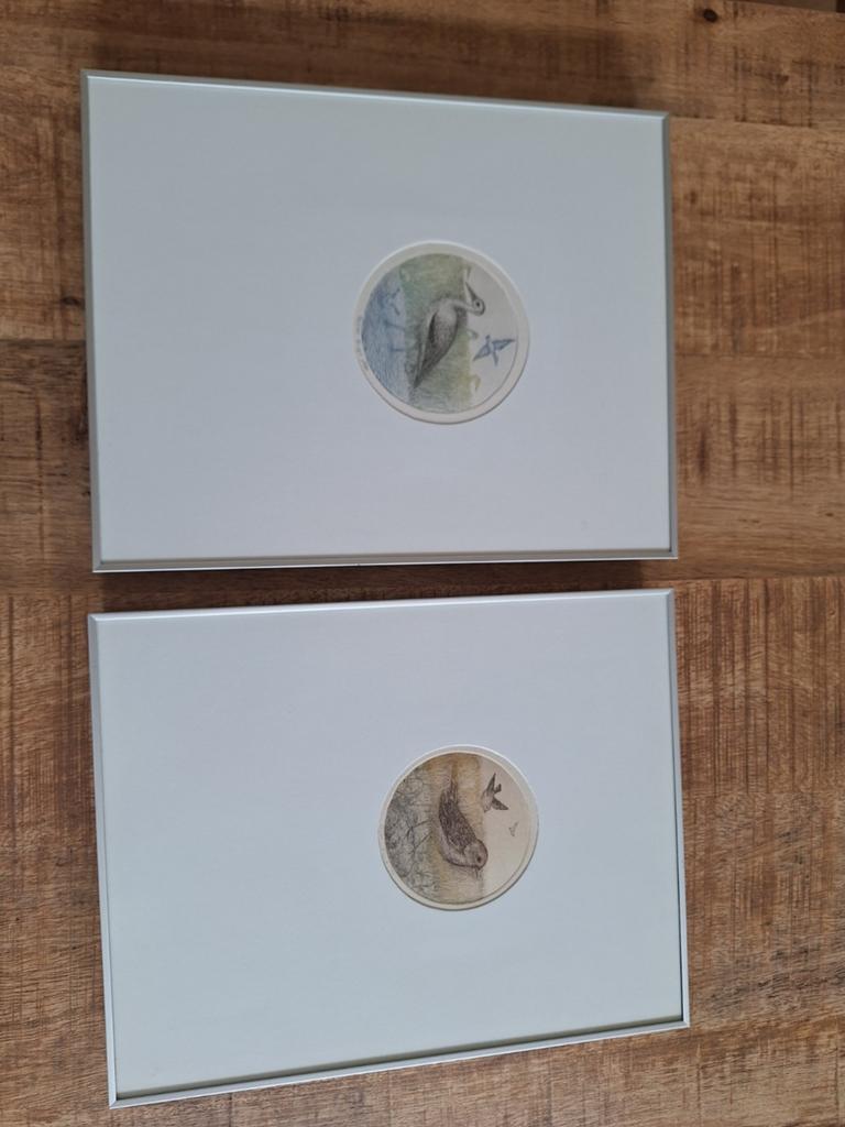 2 leuke vogeltjes van Birgit, Antiek en Kunst, Ophalen of Verzenden