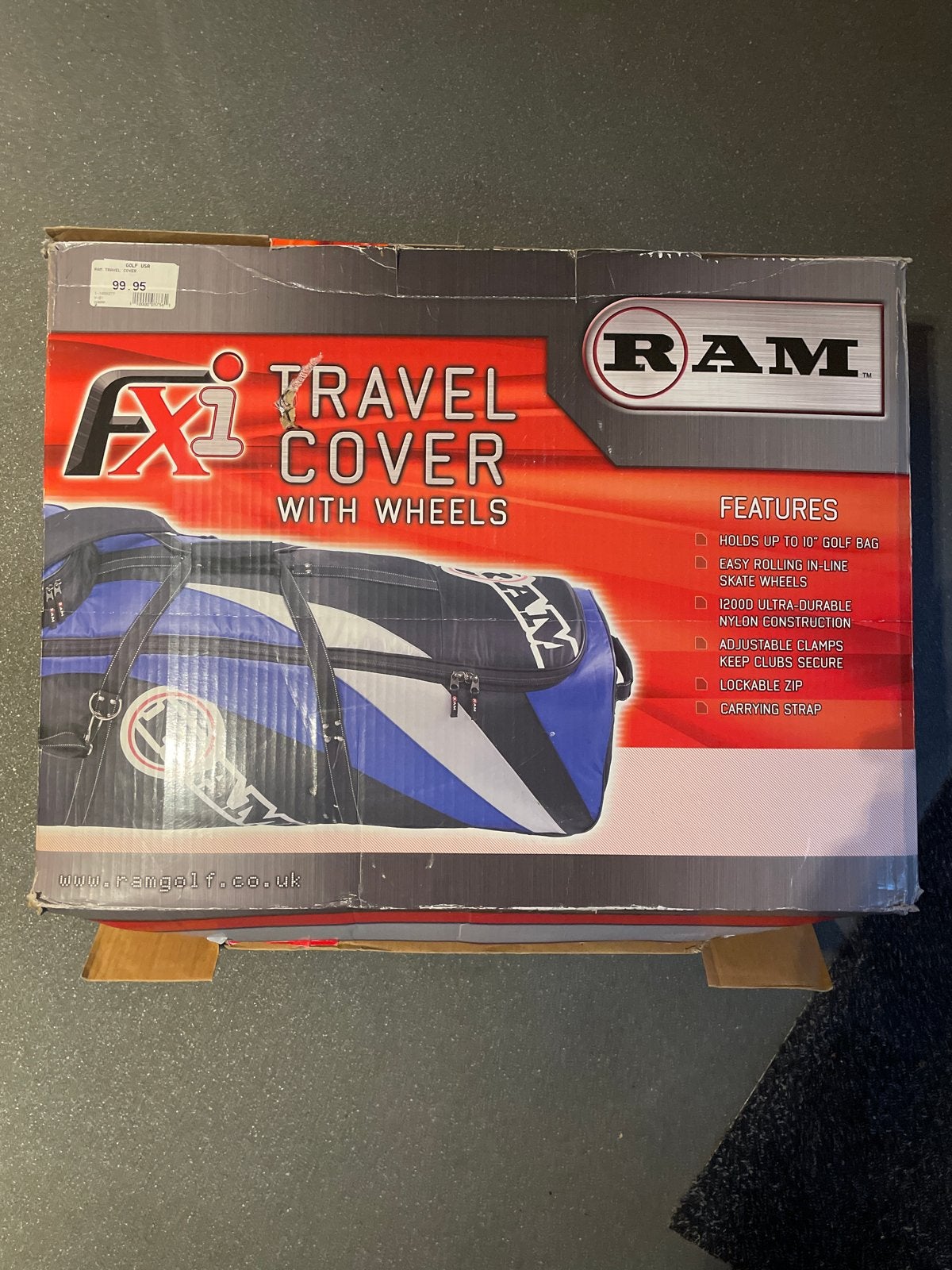 RAM FX1 Reishoes met wielen voor golfclubs, Sport en Fitness, Ophalen of Verzenden, Nieuw, Tas, Overige merken