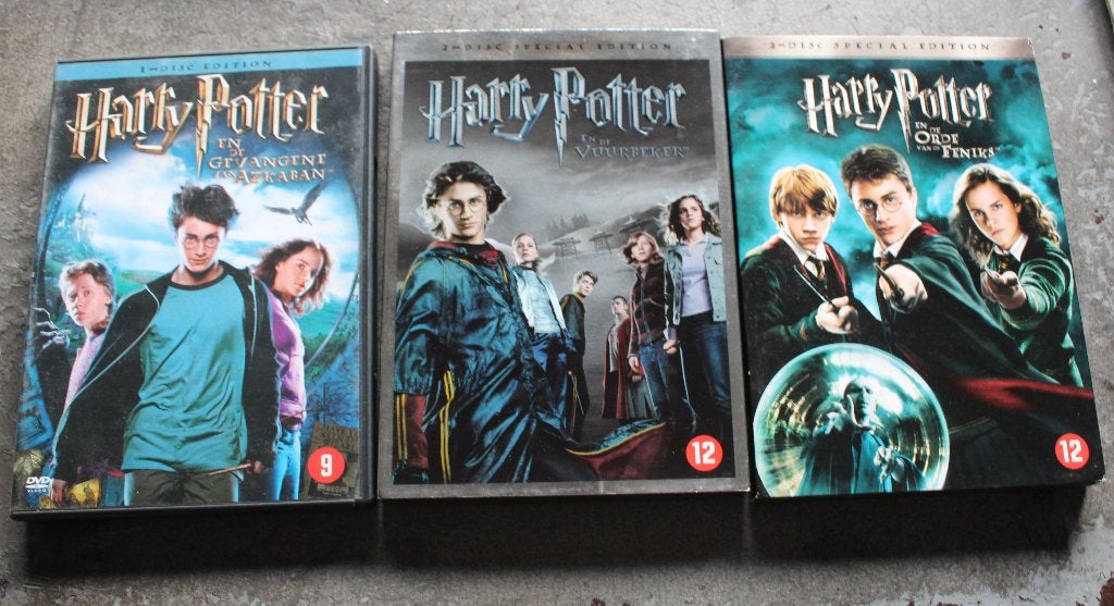 5 Harry Potter DVDs, Vanaf 12 jaar, Ophalen of Verzenden, Zo goed als nieuw, Fantasy
