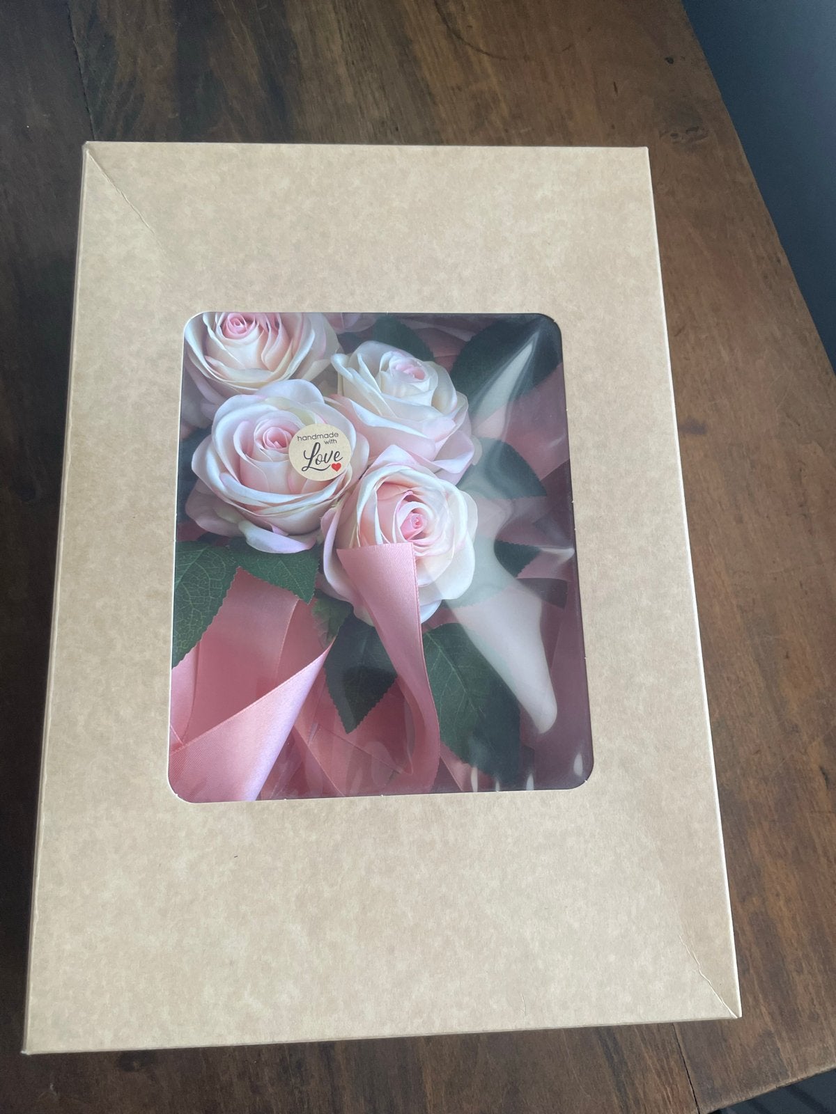 Roze rozen spiegel decoratie met linten, Verzenden, Nieuw, Versiering, Geboorte of Huwelijk