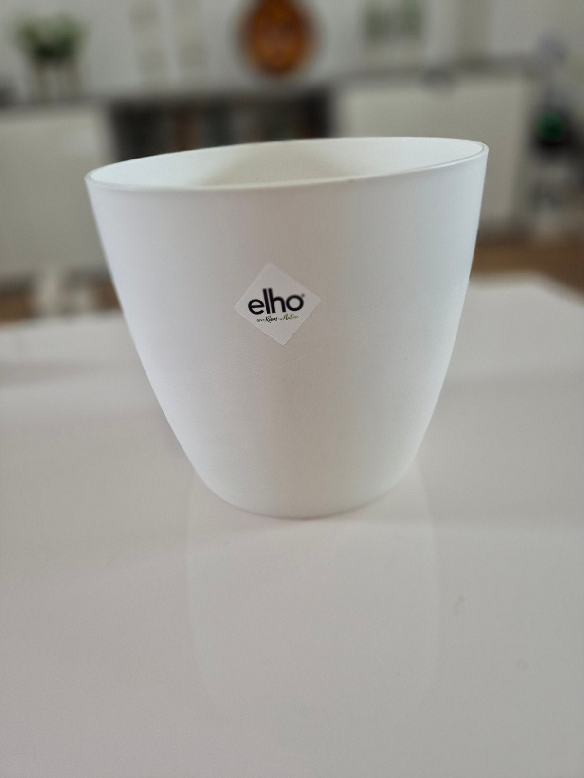 3 Nieuwe witte Elho bloempotten, Kunststof, Rond, Nieuw, Ophalen of Verzenden