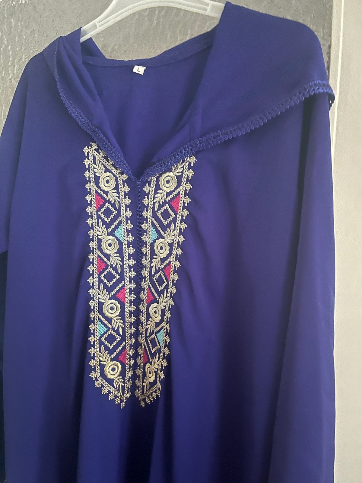 Mooie Marokkaanse jelabaat, Blauw, Maat 42/44 (L), Nieuw, Ophalen of Verzenden