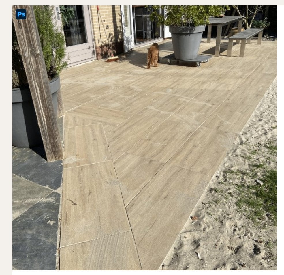 Keramische tegels 90x45x3 cm - 4 stuks (1,62 m2) - Houtlook, Ophalen, Overige materialen, Nieuw, Minder dan 5 m²
