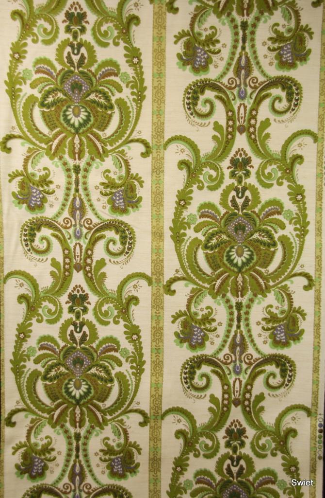 11073 Originele vintage retro stof stoffen gordijnstof Swiet, Overige kleuren, 120 cm of meer, Ophalen of Verzenden, Katoen