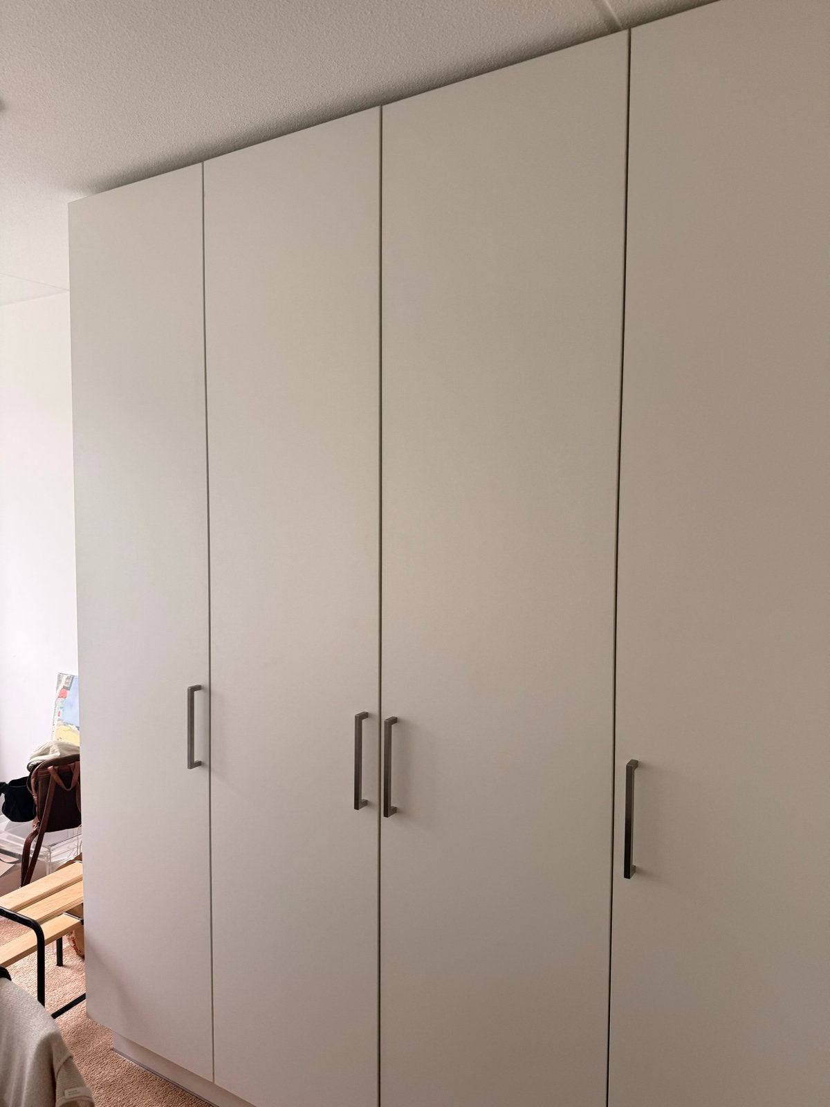 Witte hoekkast kleding/planken 207cm breed, perfecte staat, Ophalen, 200 cm of meer, 150 tot 200 cm, Zo goed als nieuw