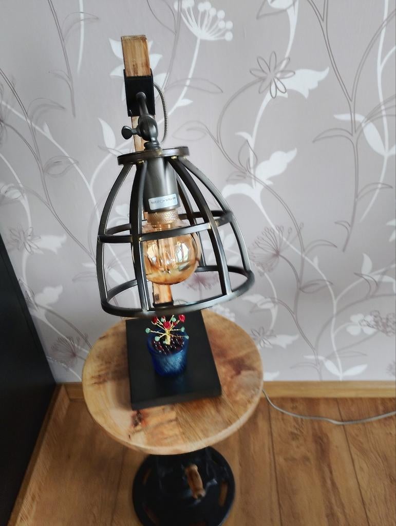 Tafel lamp, Ophalen, Zo goed als nieuw, Metaal, Minder dan 50 cm