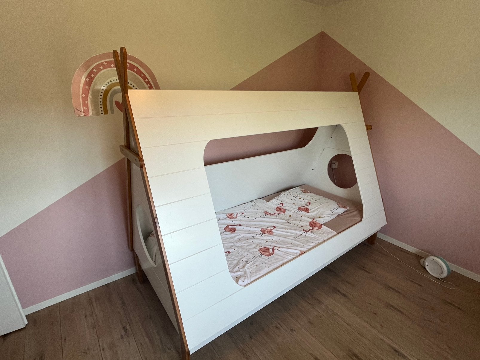 1 persoonsbed (tipi), Kinderen en Baby's, Ophalen, Zo goed als nieuw, 180 cm of meer, 85 tot 100 cm