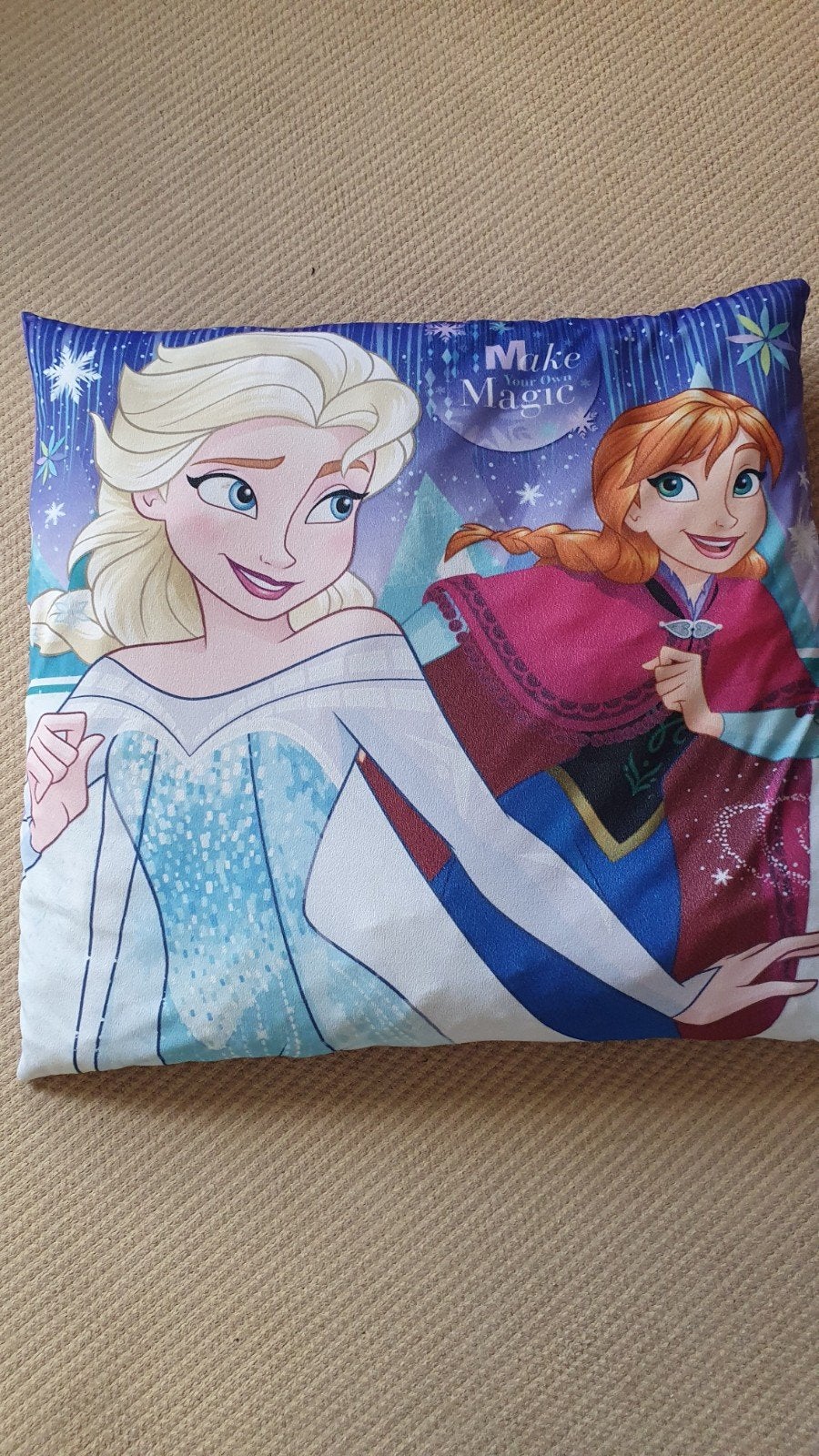 Groot Frozen kussen (100x100), Ophalen, Paars, Vierkant, Zo goed als nieuw