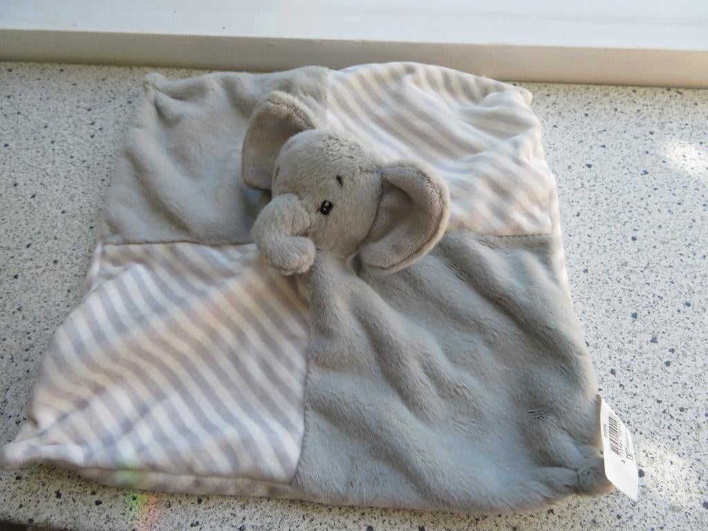 Knuffeldoek olifant merk Speelgoedhoek Schijndel, Grijs, Ophalen of Verzenden, Zo goed als nieuw, Wasbaar
