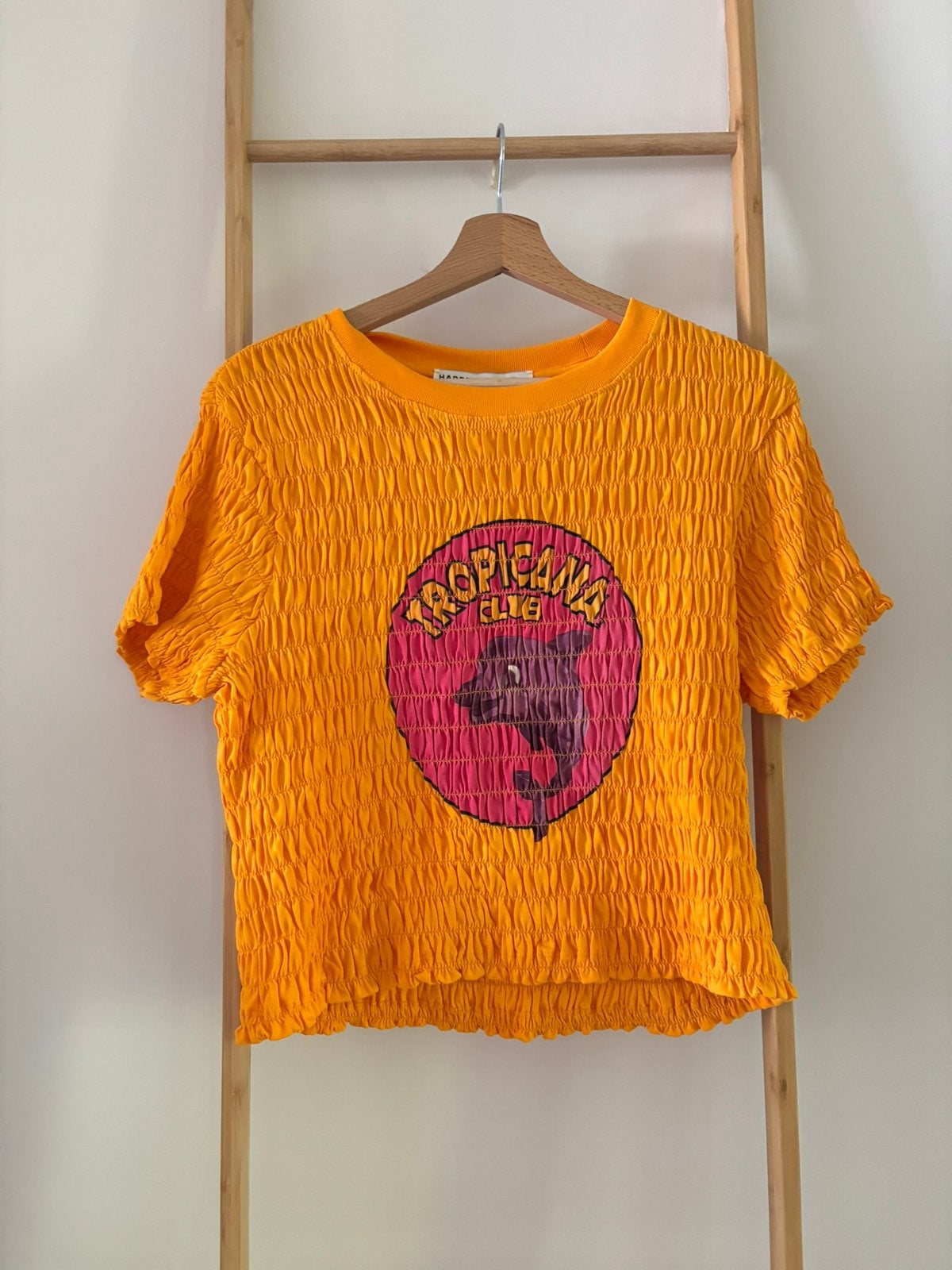 Oranje shirt met opdruk Harper & Yve x Tessa, Maat 42/44 (L), Nieuw, Oranje, Ophalen of Verzenden