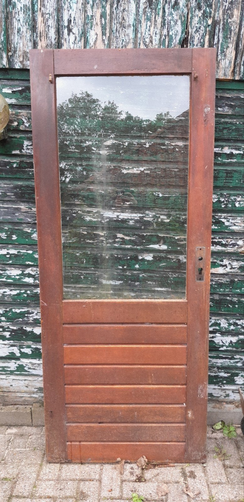 Oude houten deur, Ophalen of Verzenden, Gebruikt, Binnendeur, 200 tot 215 cm