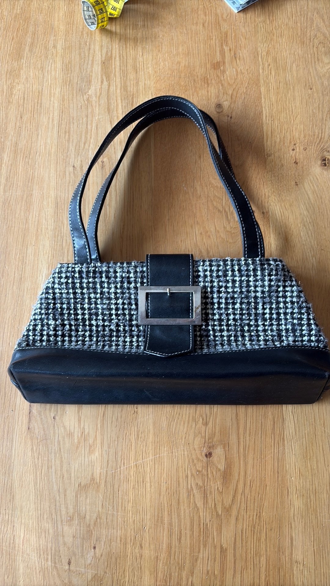 Tasje leer H15, L 30, Br 7 cm, Ophalen of Verzenden, Zo goed als nieuw, Zwart, Avondtasje