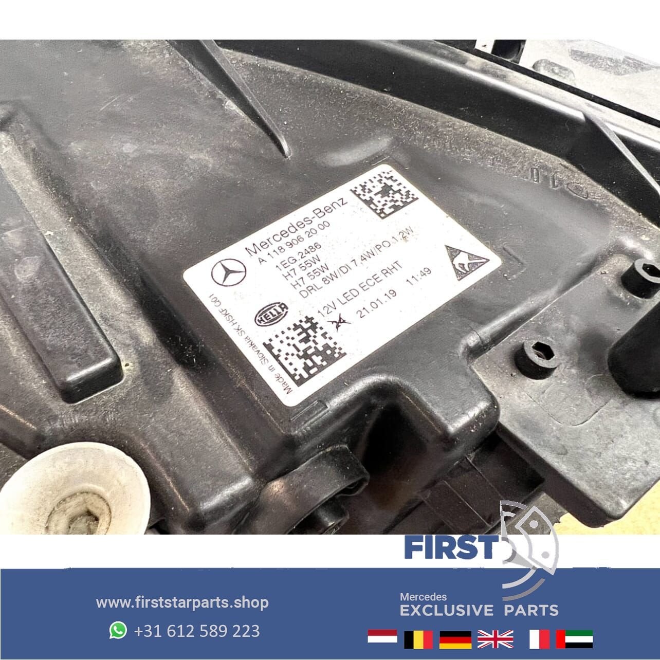 A1189062000 C118 W118 X118 CLA HALOGEEN KOPLAMP RECHTS 2019-, Gebruikt, -, Ophalen of Verzenden, -