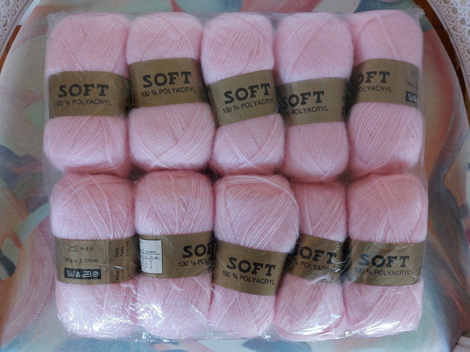 Roze wol, 100% polyacryl, nieuw, 10 bollen, Hobby en Vrije tijd, Breien en Haken, Ophalen of Verzenden, Nieuw, Breien of Haken