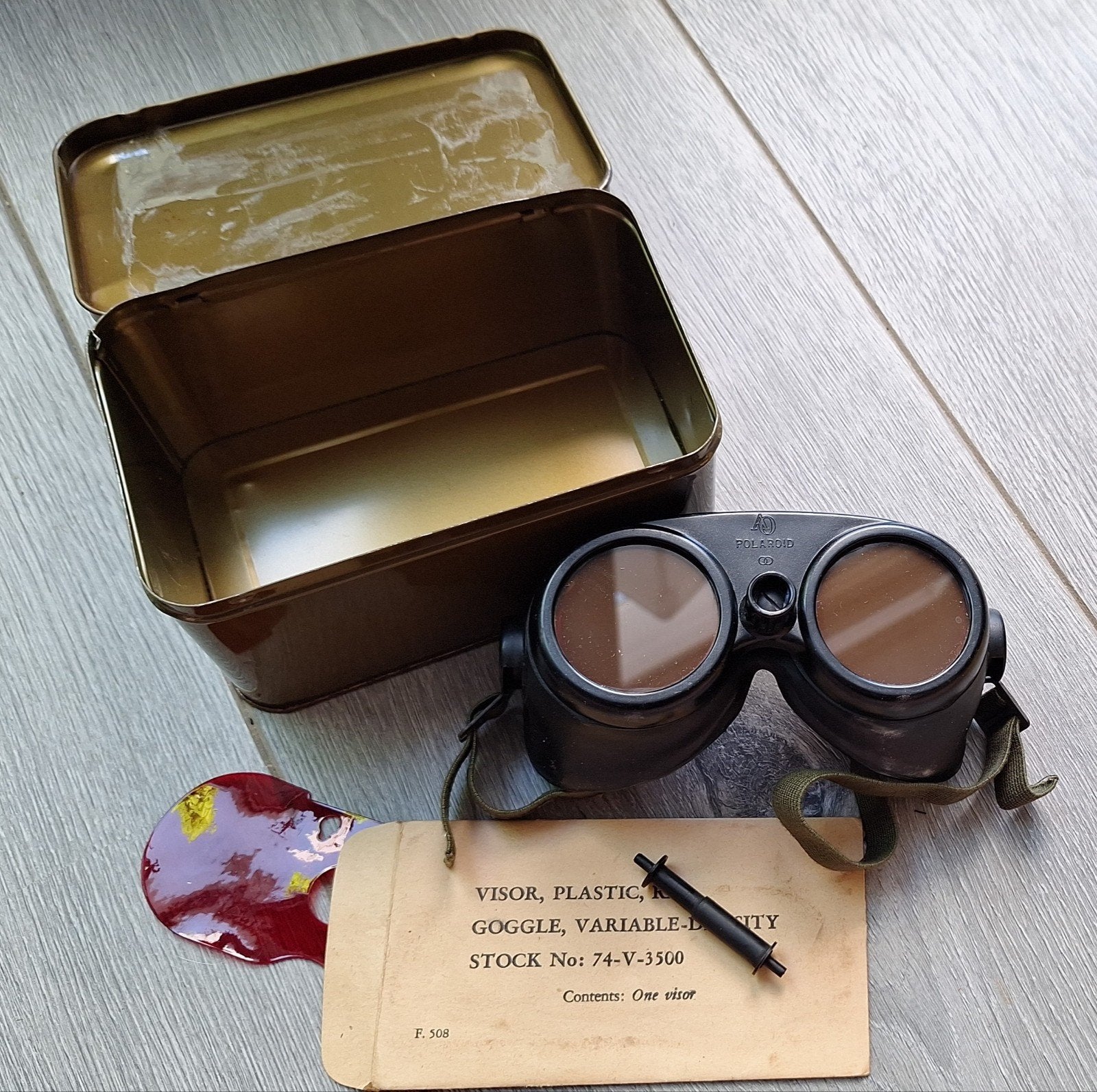 WW2 USAAF Goggle, Variable Density, Cased, Ophalen of Verzenden, Luchtmacht, Engeland, Overige typen