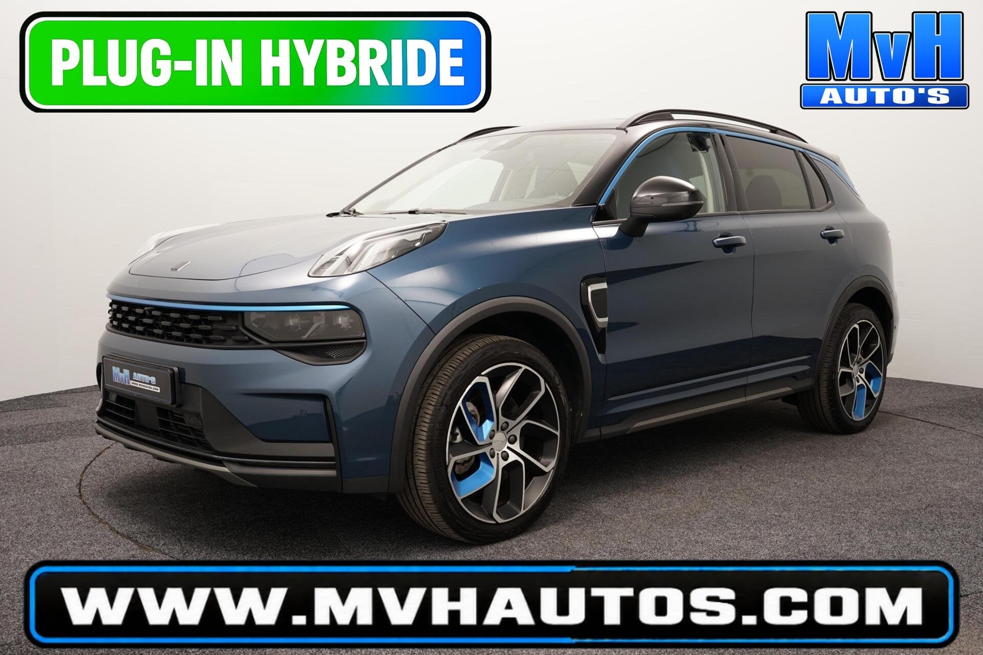 Lynk & Co 01 1.5 PHEV|262PK|LUXE|360CAM|PANO, Stof, Euro 6, Met garantie (alle), Blauw