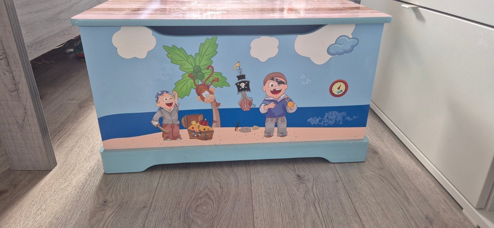 houten piraten opberg kist, Ophalen