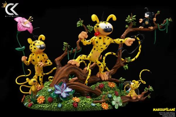 Cartoon Kingdom De familie Marsupilami, Verzamelen, Ophalen of Verzenden, Guust of Robbedoes, Nieuw, Beeldje of Figuurtje