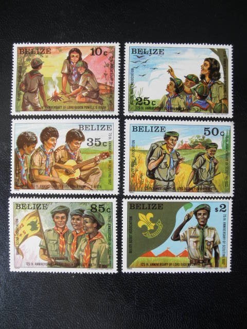 Postzegels Belize 1982 scouting - cw. 28,00 postfris., Postzegels en Munten, Ophalen of Verzenden, Postfris, Midden-Amerika