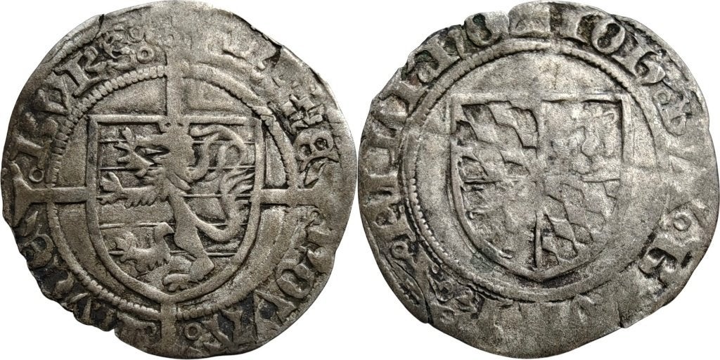 Halve groot 1419 tot 1425, Luxemburg, Jan van Beieren, Ophalen of Verzenden, Overige landen, Losse munt, Zilver