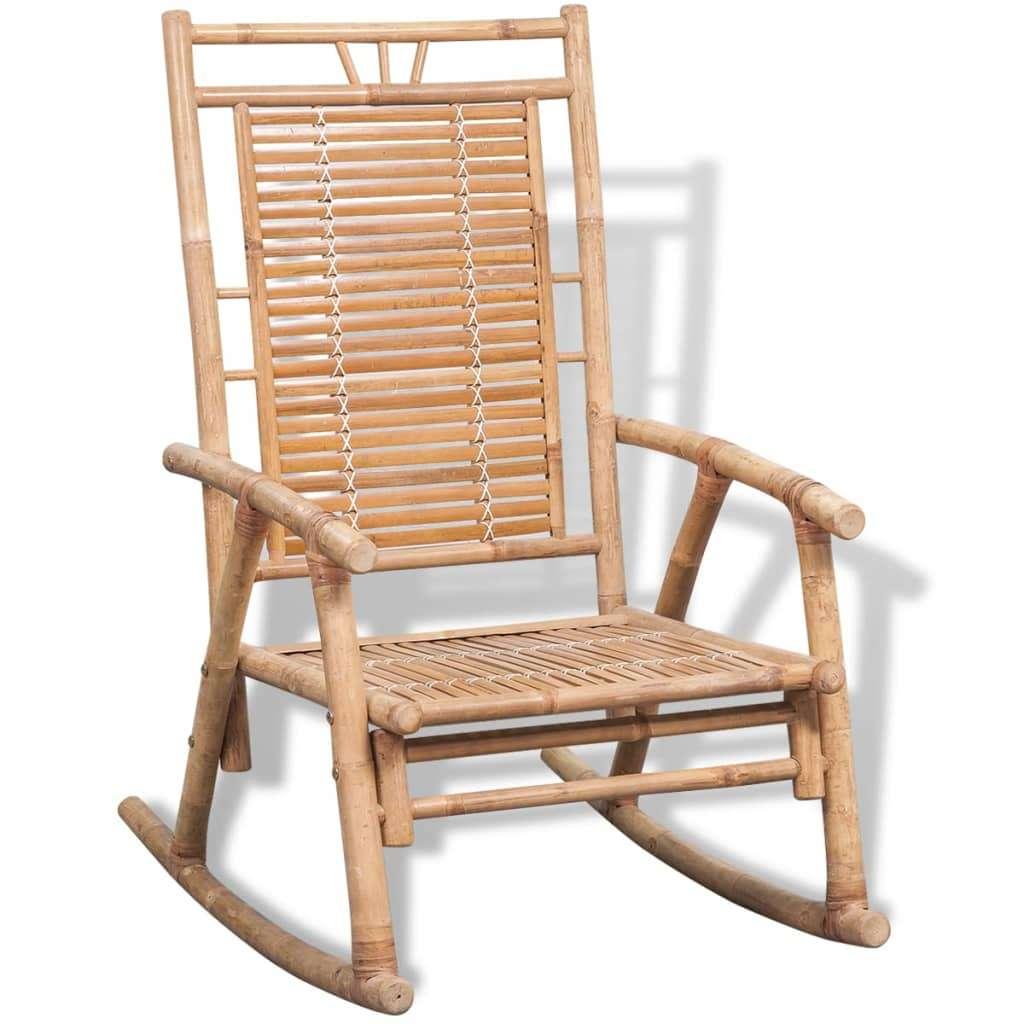 Schommelstoel bamboe hout houten schommelen GRATIS VERZONDEN, Huis en Inrichting, Stoelen, Overige kleuren, Verzenden, Nieuw, Hout