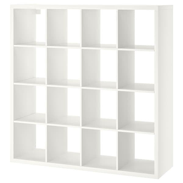 16vaks kallax vakkenkast roomdivider hoogglans wit, Ophalen, Gebruikt, Minder dan 150 cm, Minder dan 100 cm