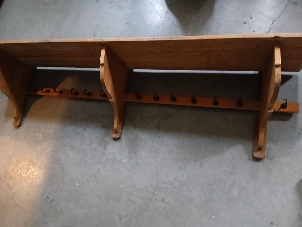 Grote oud grenen kapstok/keukenrek/regaal., Zo goed als nieuw, 150 tot 200 cm, Hout, Ophalen