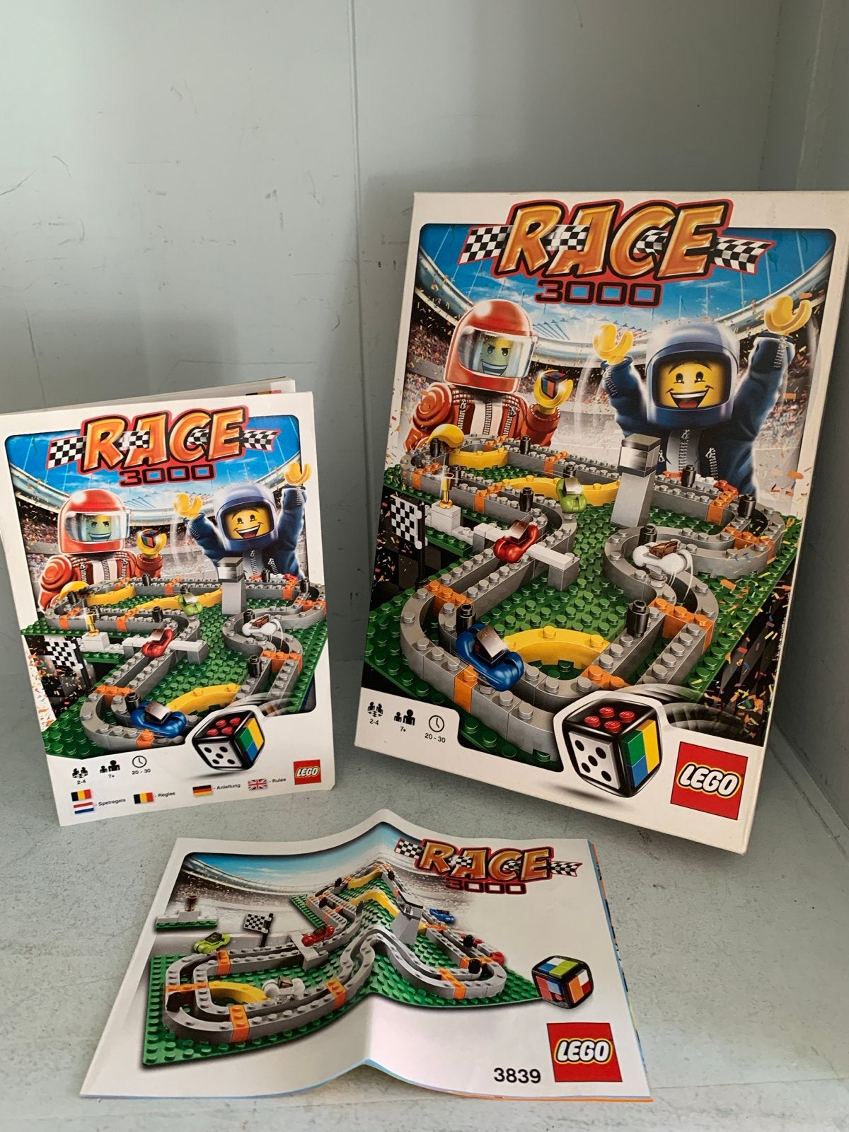 Lego Race 3000 (3839) uit 2009 Compleet met doos en boekjes, Ophalen, Gebruikt, Overige thema's, Lego