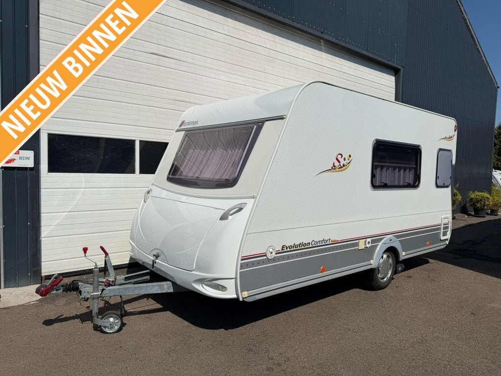 Sterckeman Evolution Comfort 410 CP + mover + voortent + lui, Sterckeman, Bedrijf, Dwarsbed, Tot en met 3
