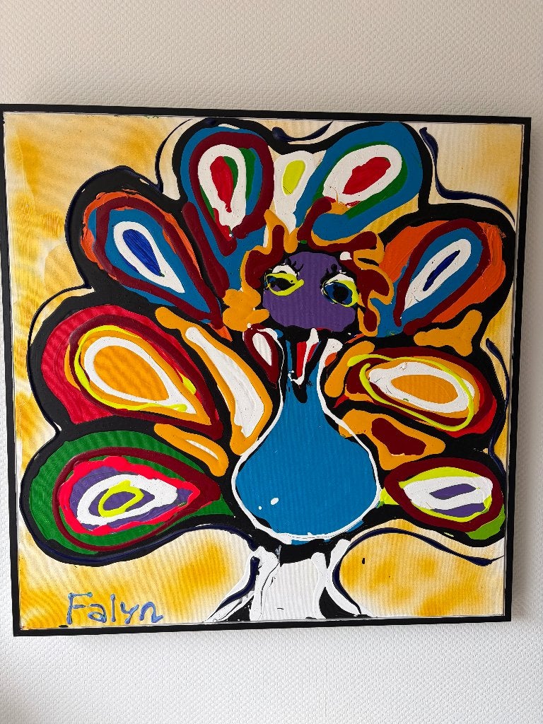 Abstract schilderij van FALYN 80X80  super koopje 30 euro, Ophalen