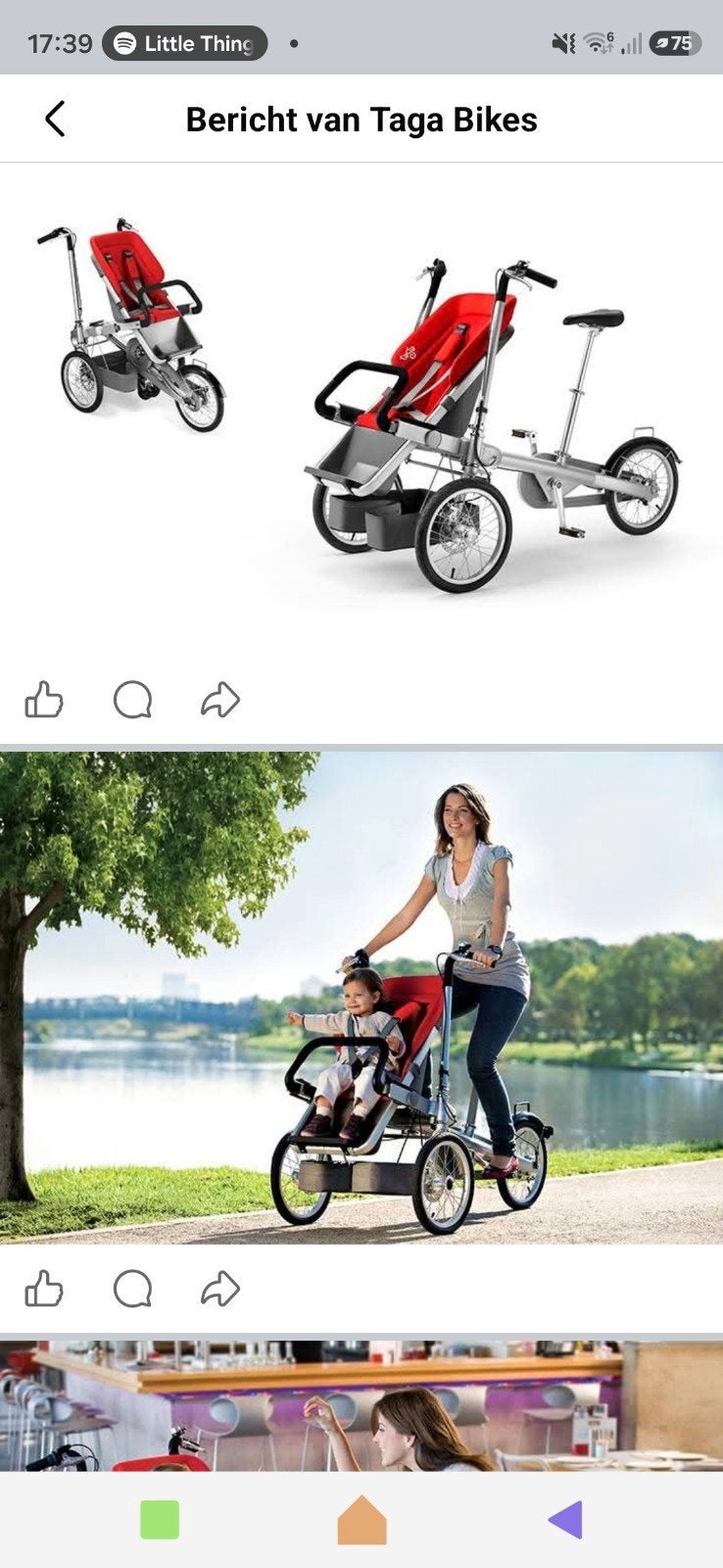 Taga Stroller Bike - Gebruikte staat, Fietsen en Brommers, Gebruikt, Opvouwbaar, 1 kind, Ophalen