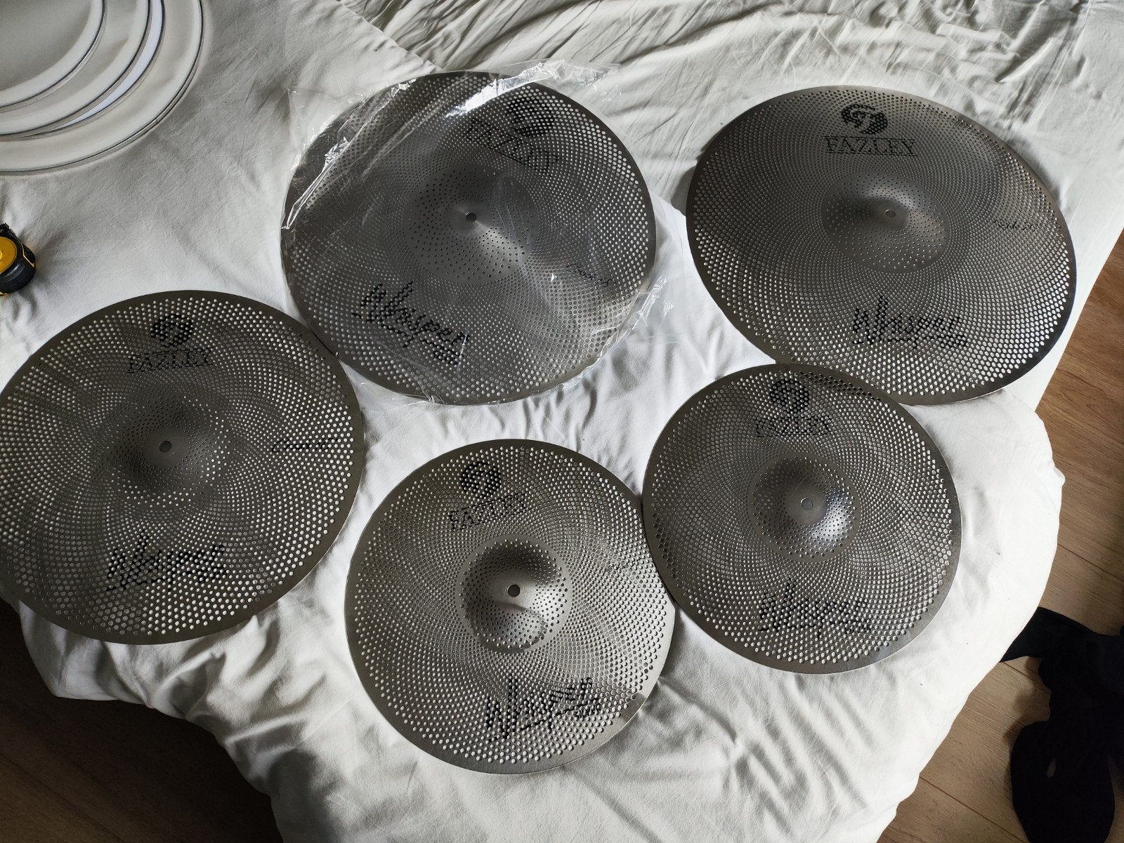 Fazley Whisper Low Volume cymbal set, Ophalen, Zo goed als nieuw