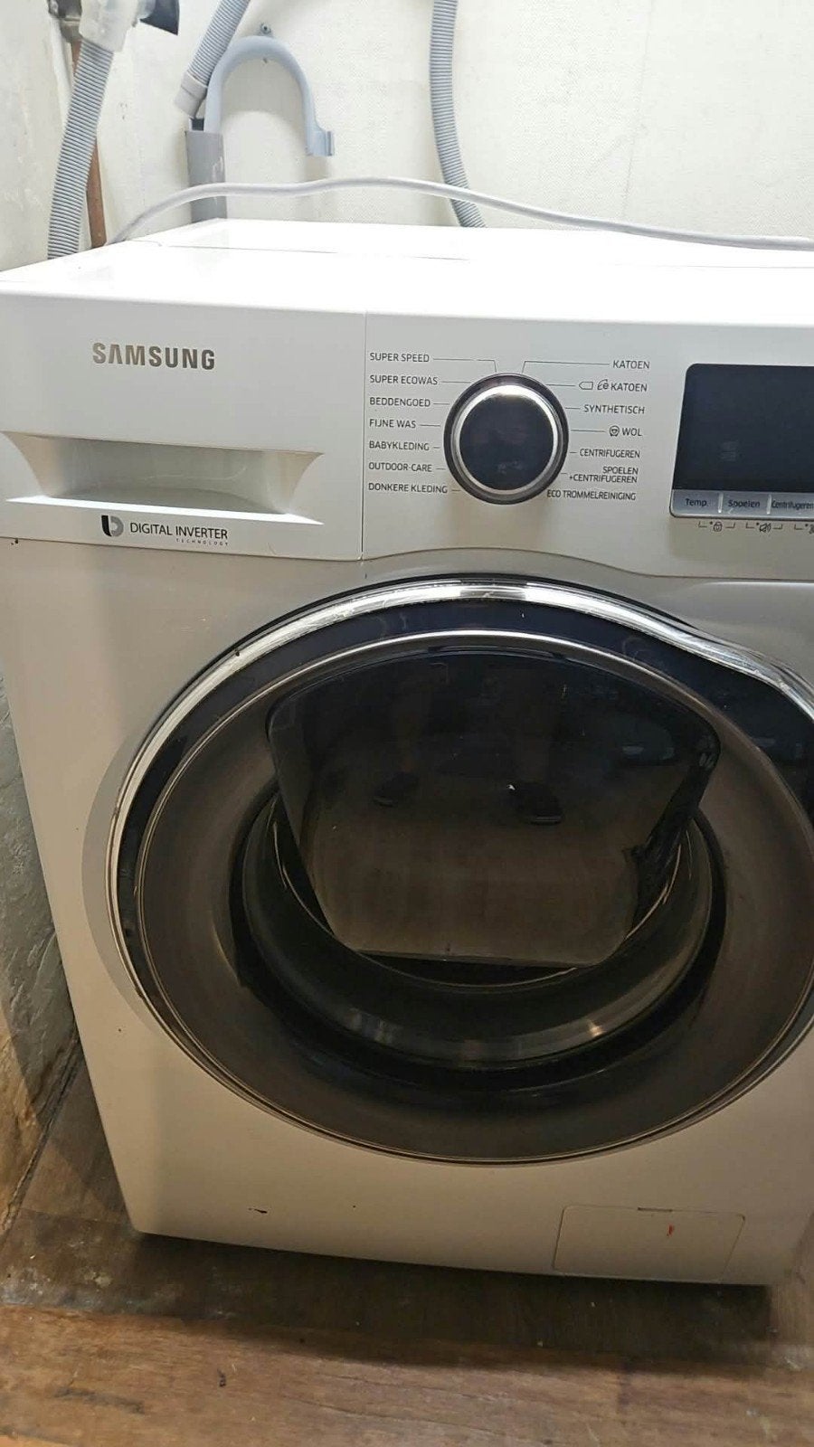 Samsung Eco Bubble Wasmachine 8 kg - Goede Staat, 6 tot 8 kg, Ophalen, 1200 tot 1600 toeren, 85 tot 90 cm