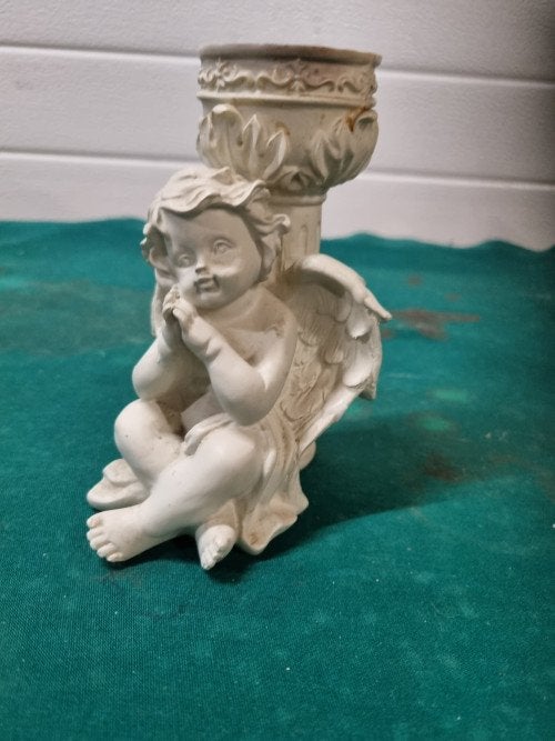 engel waxinehouder steen, Ophalen of Verzenden, 'T Olde Gre-j, Info@toldegrej.nl, Endepoelstraat 20f Didam