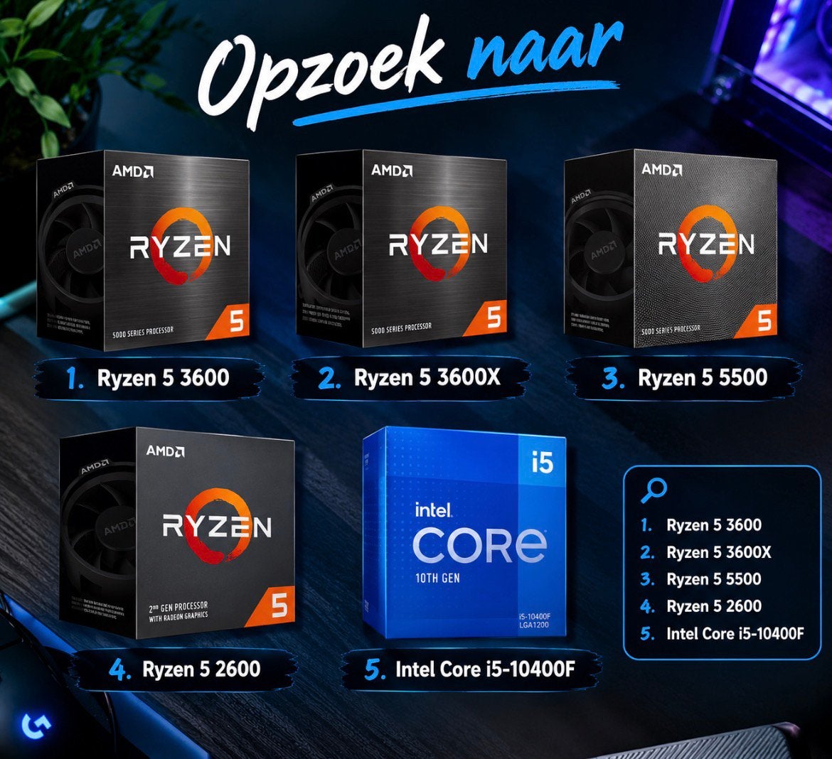 Opzoek naar CPU’s : Zie Beschrijving, Computers en Software, Ophalen of Verzenden, Gebruikt, 3 tot 4 Ghz