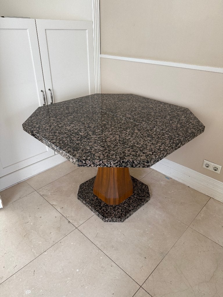 Massief granieten tafel, Ophalen, Gebruikt, Vierkant, 100 tot 150 cm