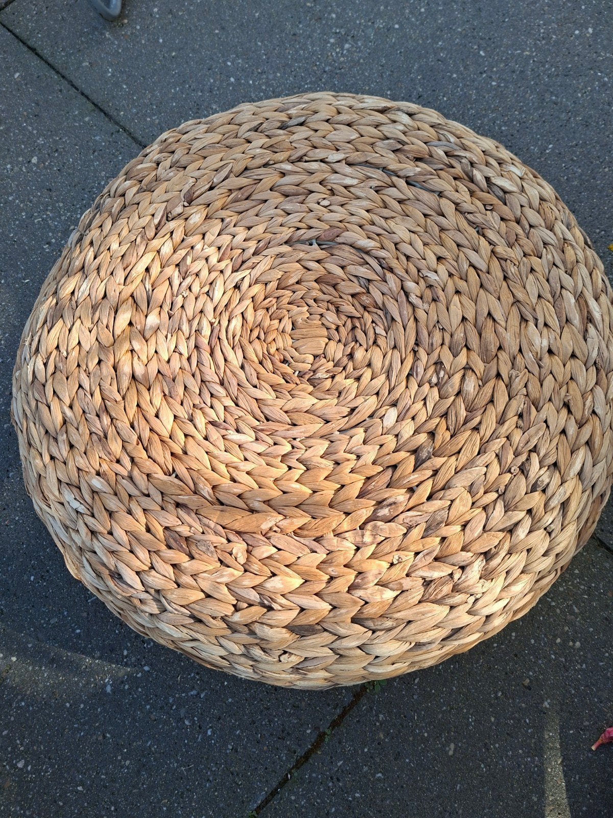 poef/voetenbank waterhyacint rond, Ophalen, Boho, 50 tot 75 cm, 50 tot 75 cm