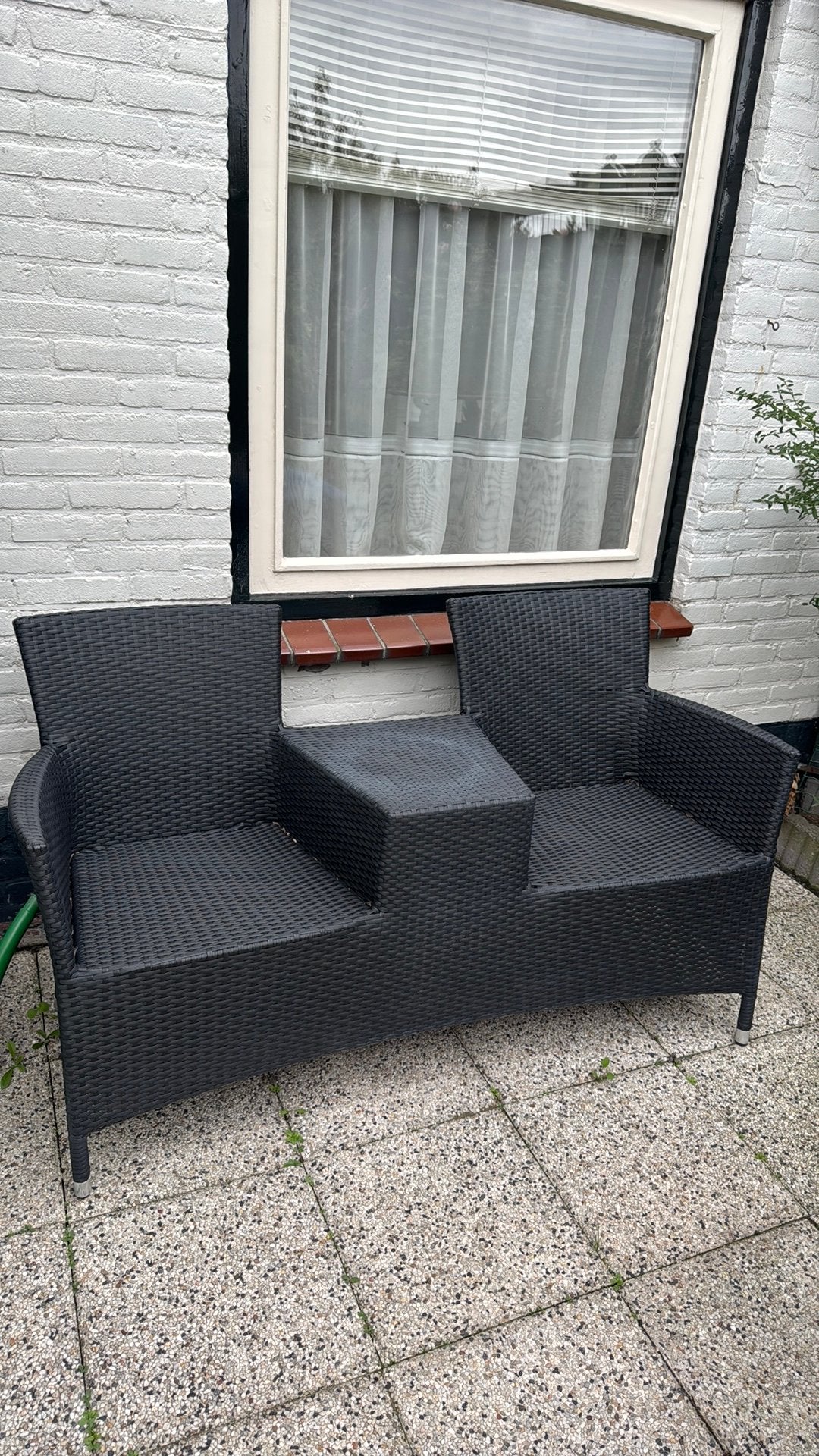 Tuinbank, in zeer nette staat., Tuin en Terras, Zo goed als nieuw, Loungeset, Wicker, Bank