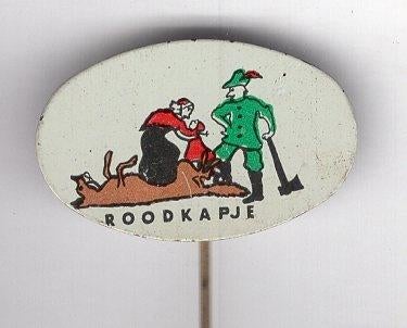 RoodKapje blik sprookjes speldje ( W_193 ), Verzenden, Zo goed als nieuw, Figuurtje, Speldje of Pin