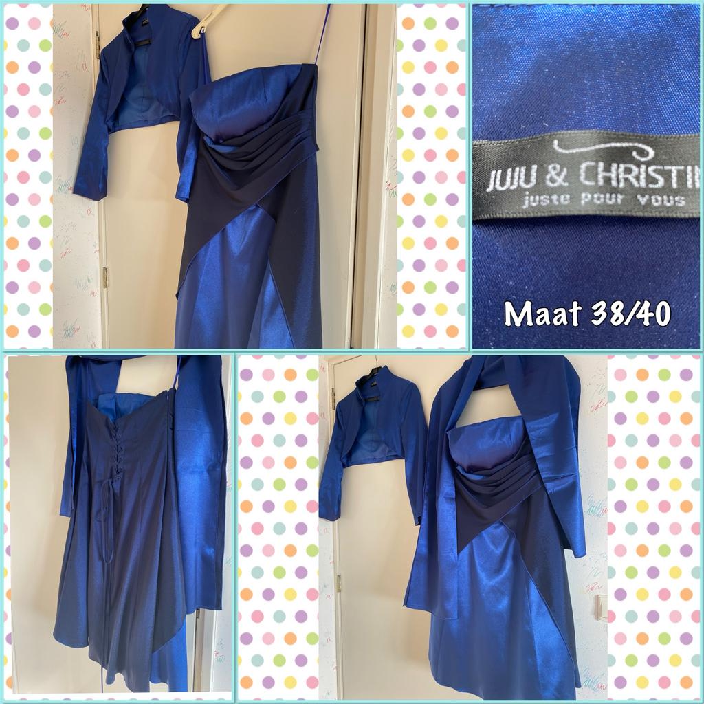 Gala/cocktaljurk, Maat 38/40 (M), Blauw, Cocktailjurk, Ophalen of Verzenden