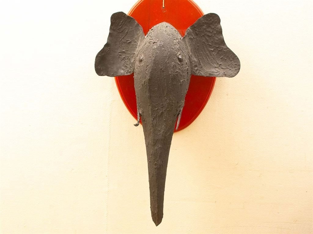 Wanddecoratie een hoofd van een olifant 35619, Ophalen of Verzenden, Gebruikt