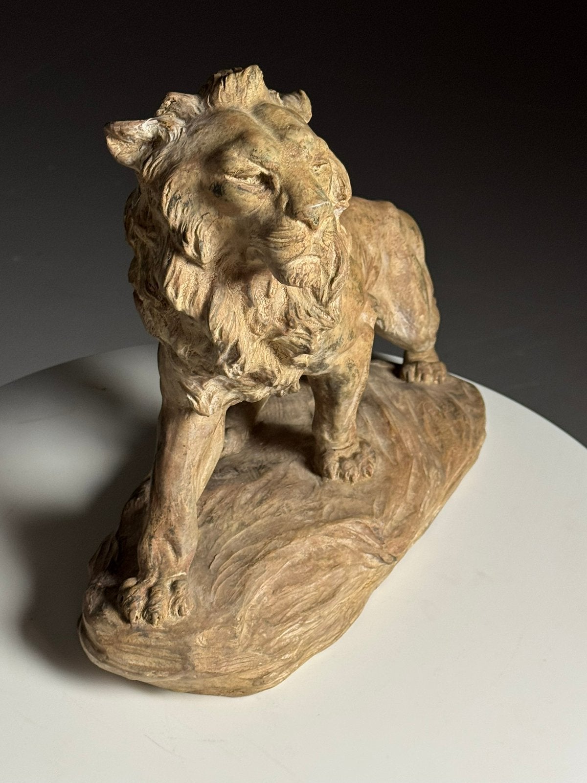 Terra cotta beeld leeuw Armand Fagotto, Ophalen of Verzenden, Gebruikt