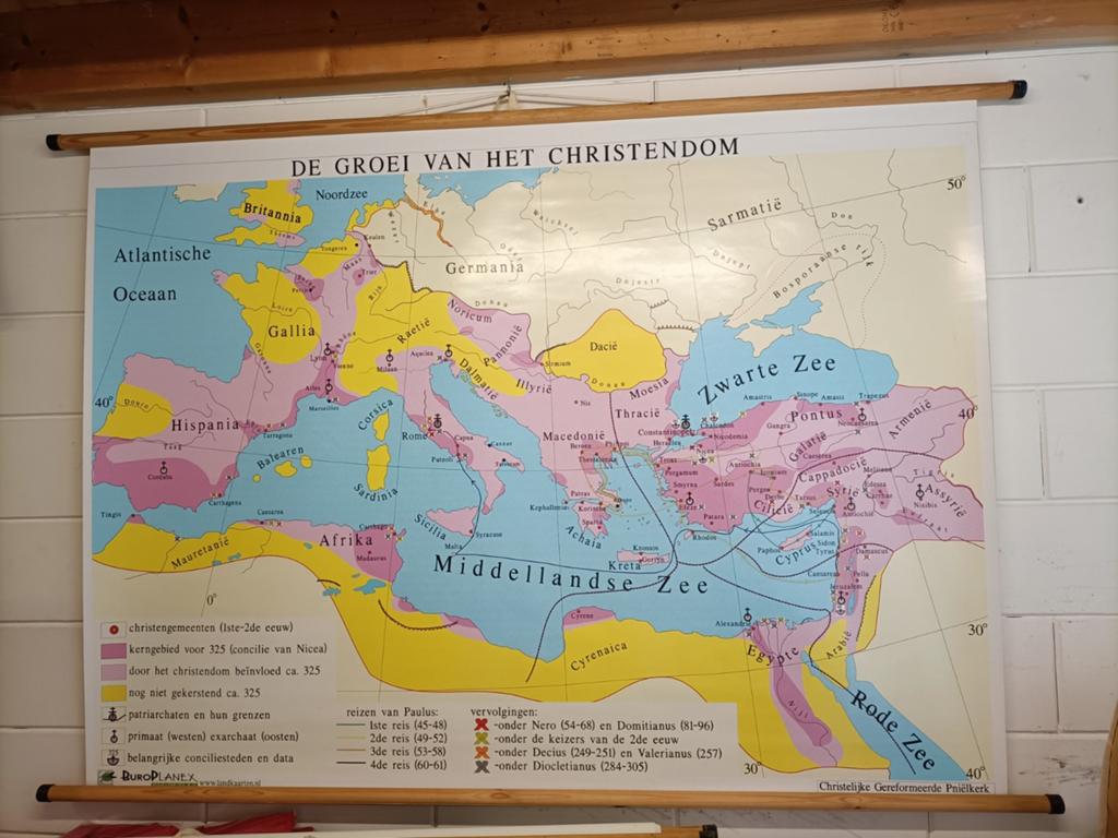 Grote bijbelse schoolplaat. De groei van het christendom., Ophalen, Geschiedenis